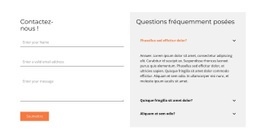 Formulaire De Contact Et FAQ - Créateur De Sites Web