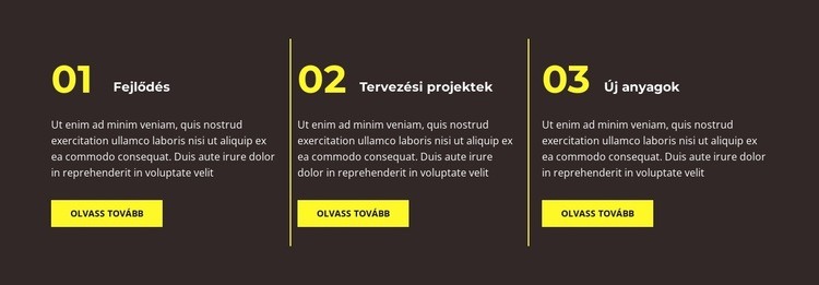 Három tény HTML Sablon