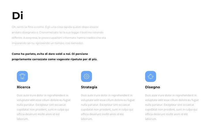 Sulle nostre strategie Costruttore di siti web HTML