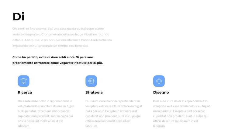 Sulle nostre strategie Modello CSS