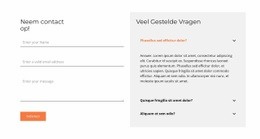 Contactformulier En Faq