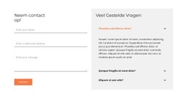 Contactformulier En Faq - Moderne HTML5-Sjabloon