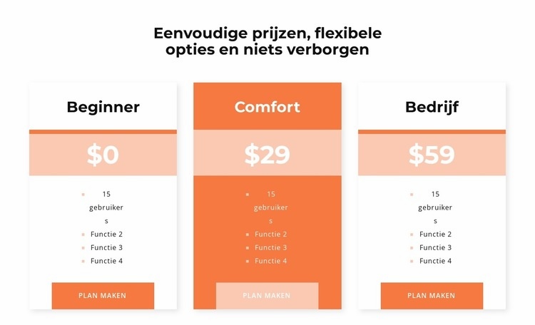 Kies je prijs HTML5-sjabloon