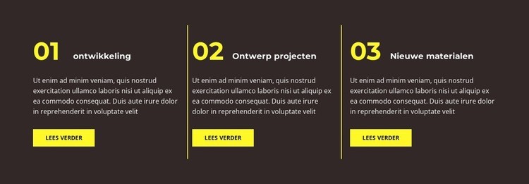 Drie feiten Website mockup