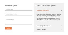 Formularz Kontaktowy I FAQ - Kreator Stron Internetowych