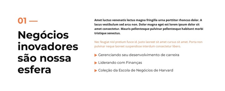 Revista de negócios Modelo de site