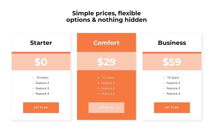 Choose your price Squarespace Template Alternative
