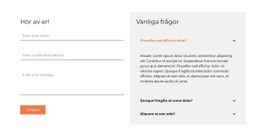Kontaktformulär Och Faq