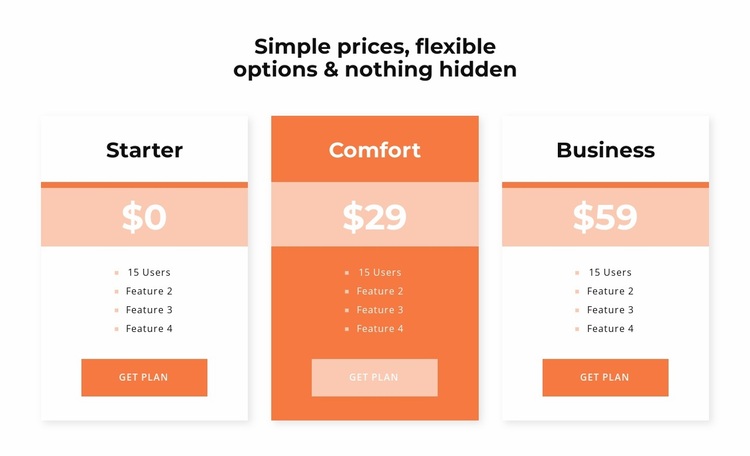 Choose your price Website Design