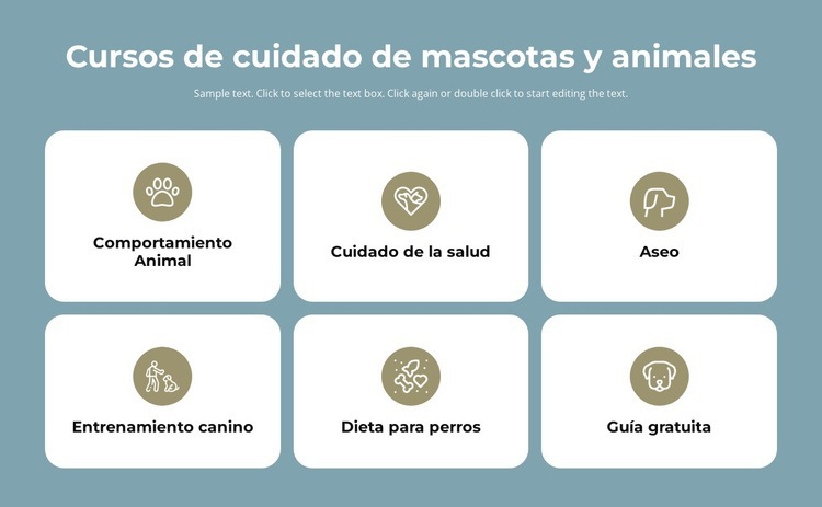 cursos de cuidado de mascotas Creador de sitios web HTML