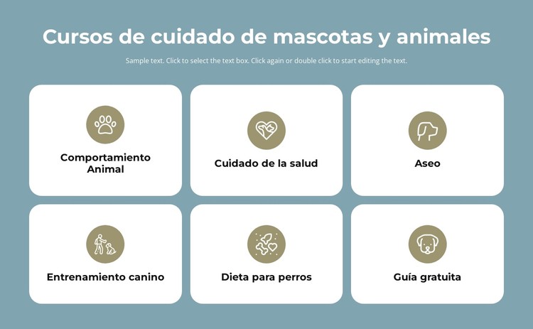 cursos de cuidado de mascotas Plantilla CSS