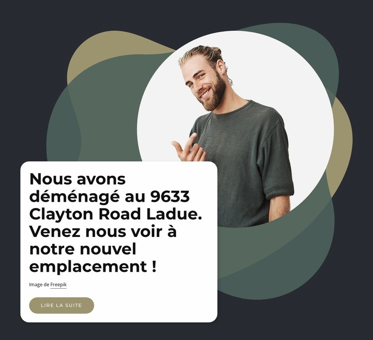 Nouvel emplacement Modèle HTML5