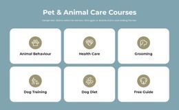 Pet Care Courses - Beautiful Homepage Design