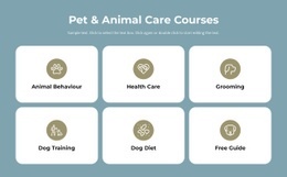Awesome Html Code For Pet Care Courses