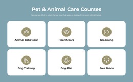 Site Template For Pet Care Courses