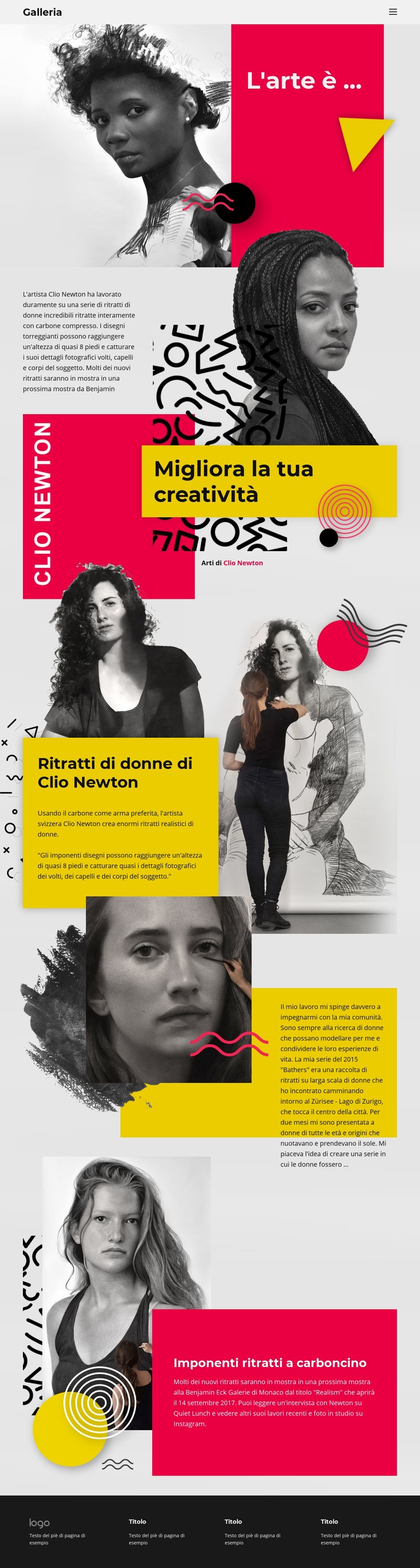 Clio Newton Modelli di Website Builder