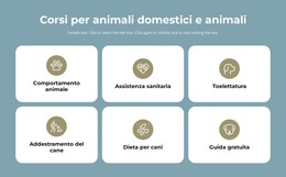 Progettazione HTML Per Corsi Per La Cura Degli Animali Domestici
