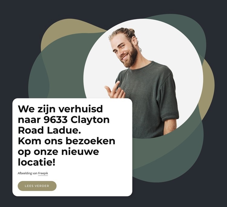 Nieuwe locatie Bestemmingspagina