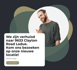 Webpagina Voor Nieuwe Locatie