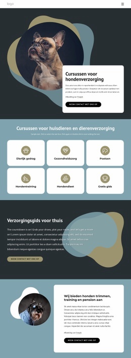 Het Beste Websiteontwerp Voor Cursussen Hondenverzorging