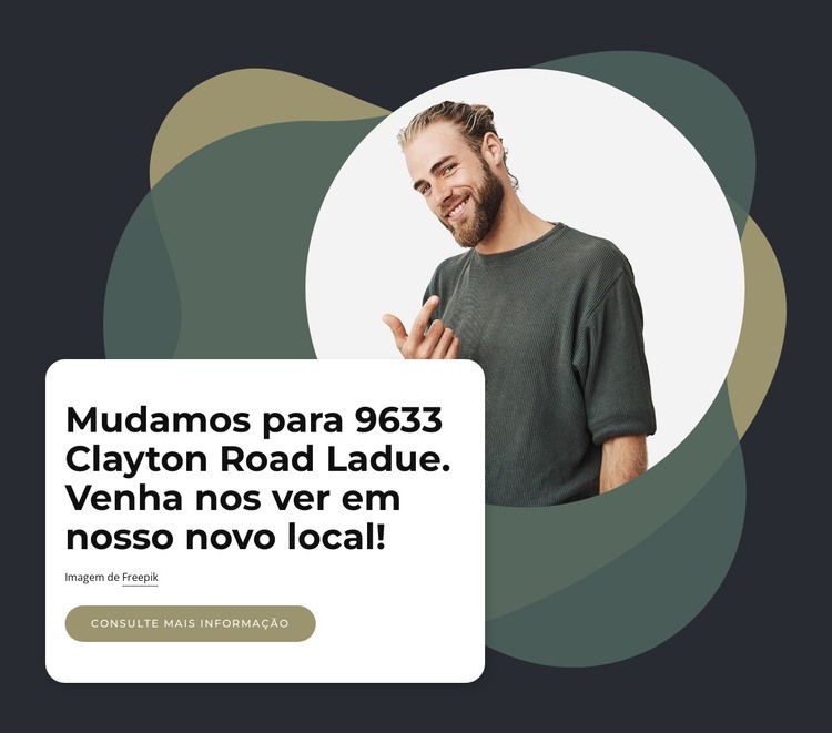 Nova localização Modelo HTML