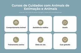 Modelo De Site Para Cursos De Cuidados Com Animais De Estimação