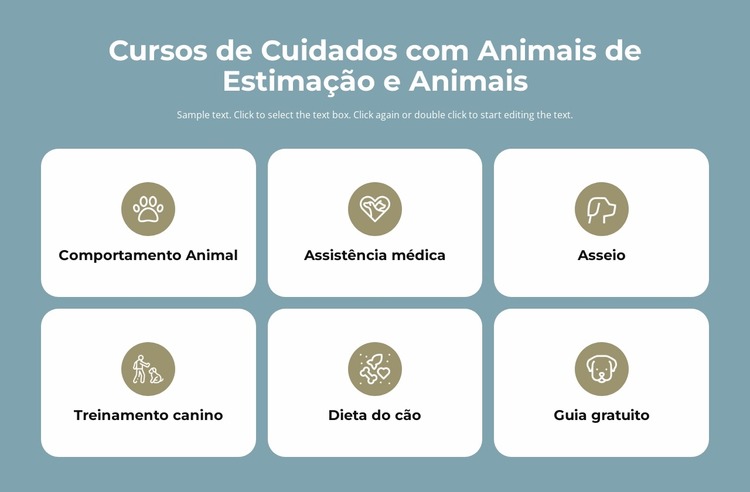 Cursos de cuidados com animais de estimação Template Joomla