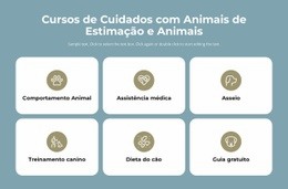 Cursos De Cuidados Com Animais De Estimação - Um Modelo De Página Para Qualquer Dispositivo