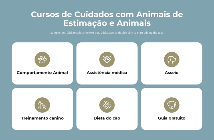 Cursos de cuidados com animais de estimação Tema WordPress
