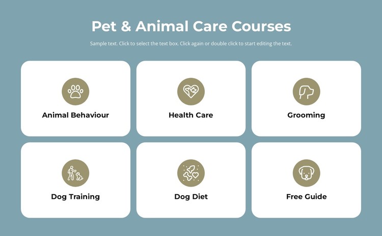 Pet care courses Static Site Generator