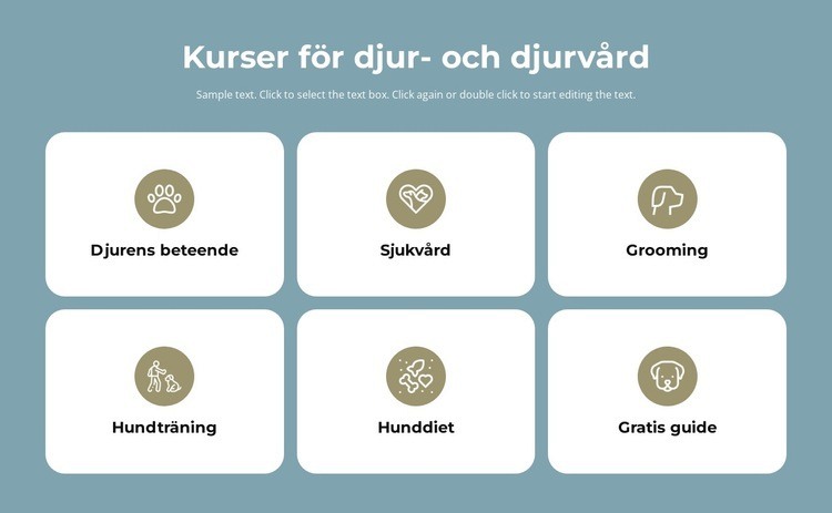 Kurser om djurvård Mall