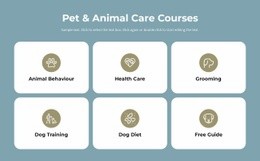 Pet Care Courses - Customizable Professional Web Page Design