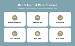 Pet Care Courses - Beautiful Homepage Design