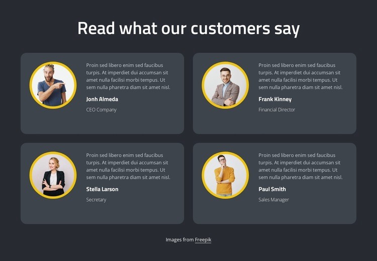 Amazing feedbacks Elementor Template Alternative