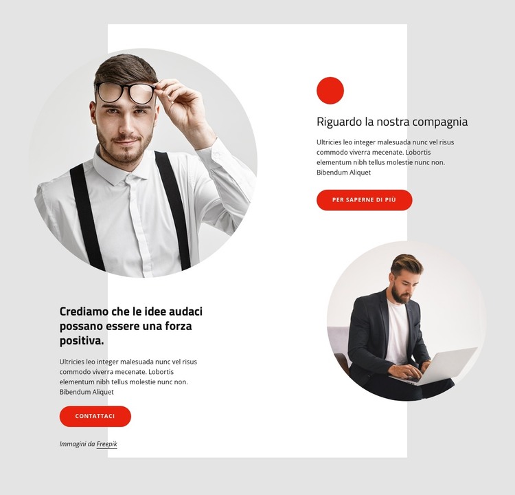 Brand e strategia del cliente Modello HTML