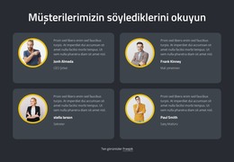 İnanılmaz Geri Bildirimler - HTML Sayfası Şablonu