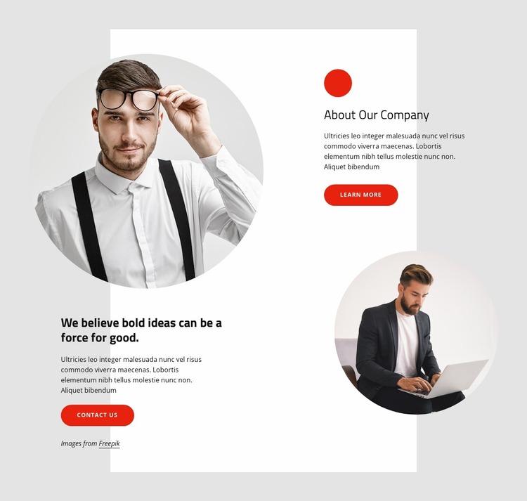 Brand and customer strategy Website Mockup