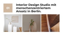 Interieur In Warmem Ton Vorlage HTML CSS Responsive