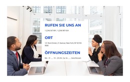 Teamarbeit Im Büro - HTML-Seitenvorlage