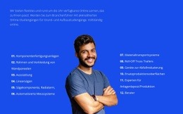 Nach Punkten Über Den Prozess - HTML5-Zielseite