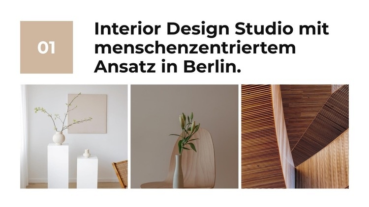 Interieur in warmem Ton Website-Modell