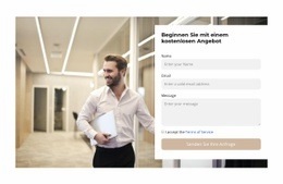 Kontaktieren Sie Uns Über Das Formular - Professionelle Landingpage