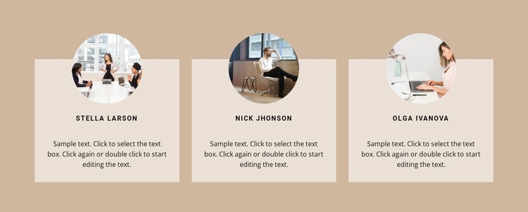 People from our team HTML5 Template