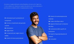 Layout Del Sito Web Per Per Punti Sul Processo