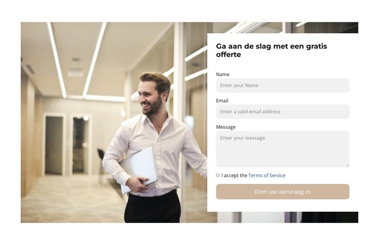 Neem contact met ons op via het formulier Html Website Builder