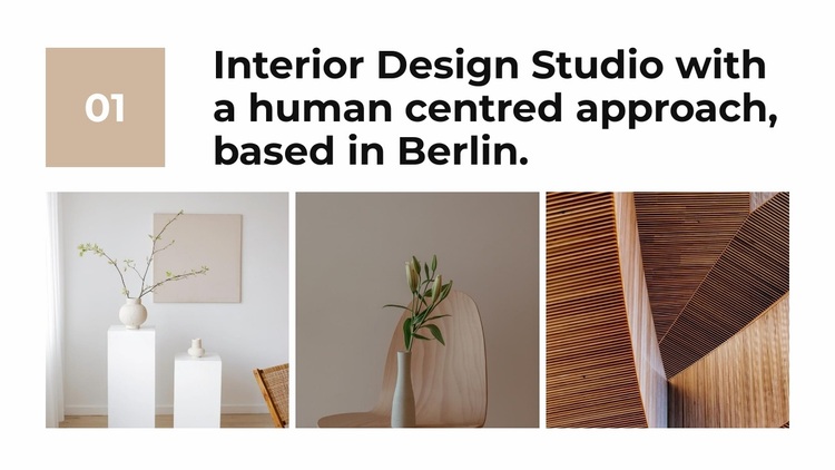 Interior in warm tone Website Design