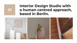 Interior In Warm Tone - Simple Website Mockup