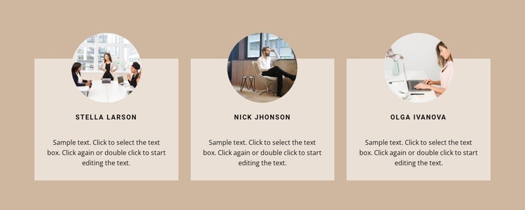 People from our team Website Mockup