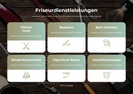 Friseur-, Bart- Und Rasierservice - Modernes Website-Design