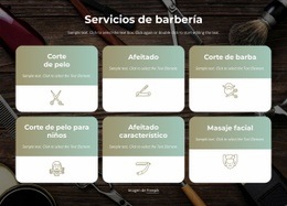 Servicios De Corte De Pelo, Barba Y Afeitado - Website Creation HTML